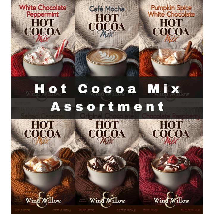 Wind & Willow - Wholesale Hot Cocoa Mix/Kit - Hot Cocoa Assortment (cs 24)