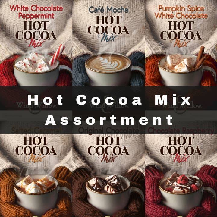 Wind & Willow - Wholesale Hot Cocoa Mix/Kit - Hot Cocoa Assortment (cs 24)0