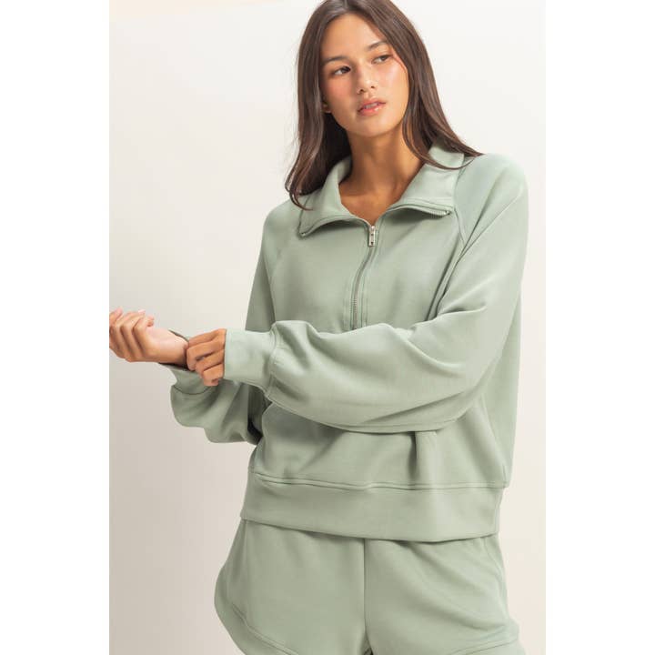 Half-Zip Collar Pullover for wholesale by Double Zero