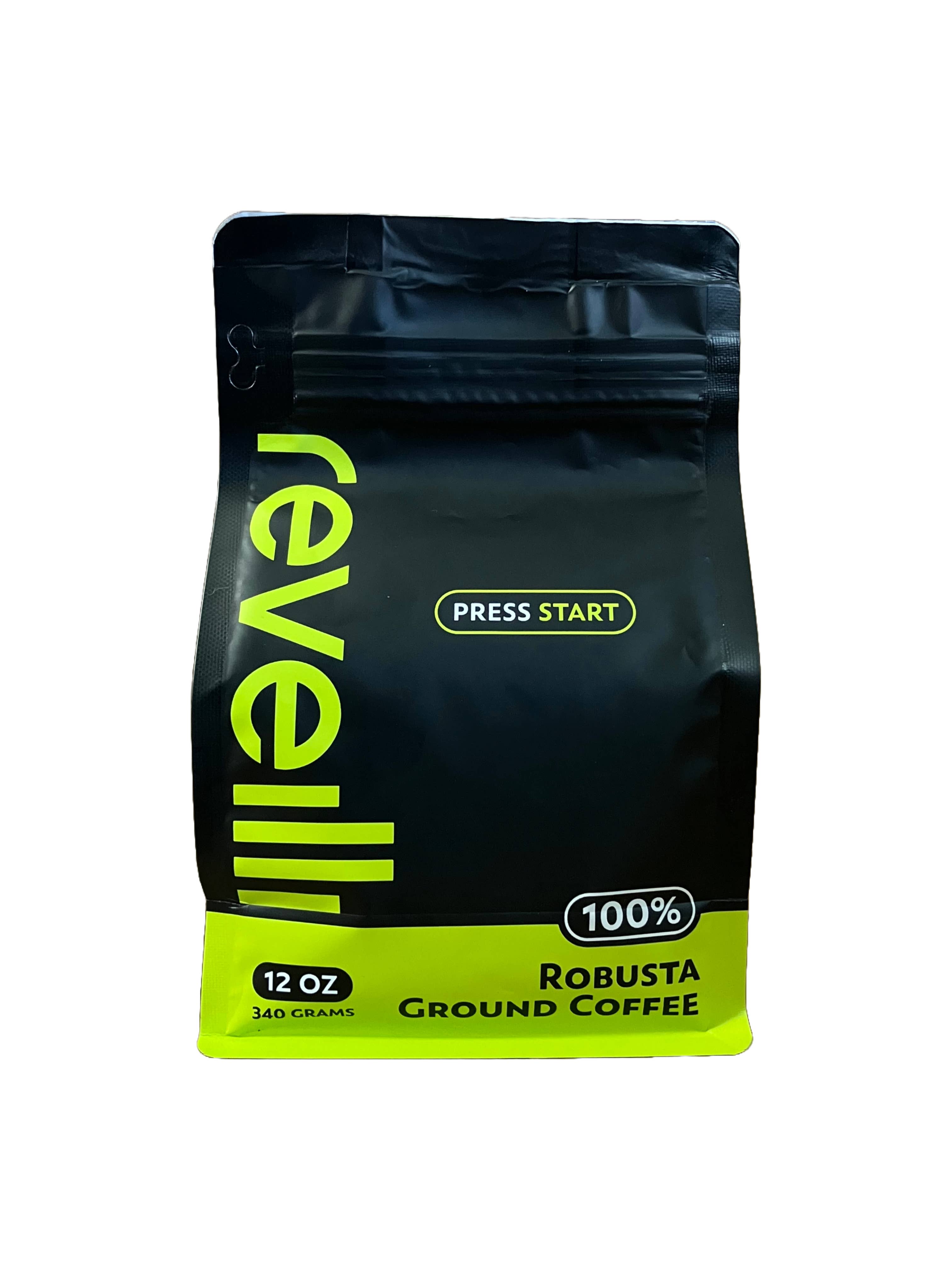 reveilli Inc. - Wholesale Ground Coffee - Reveilli 100% Robusta Ground Coffee - 12 Oz