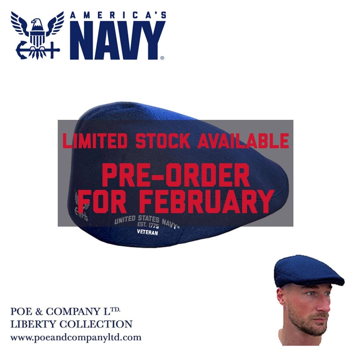 Poe & Company Limited, LLC – wholesale Platt keps - Herr – Officiellt licensierad U.S. Navy® 1775 Deluxe Edition platt keps9