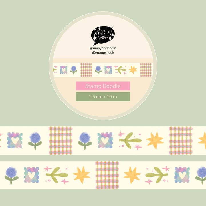 Stamp Doodle Washi Tape for wholesale by Grumpy Nook