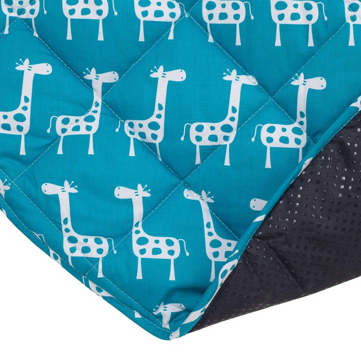 Outlook Baby – wholesale Play mat – Kids & baby – Baby Play Mat (Waterproof Backing) - Teal Giraffe