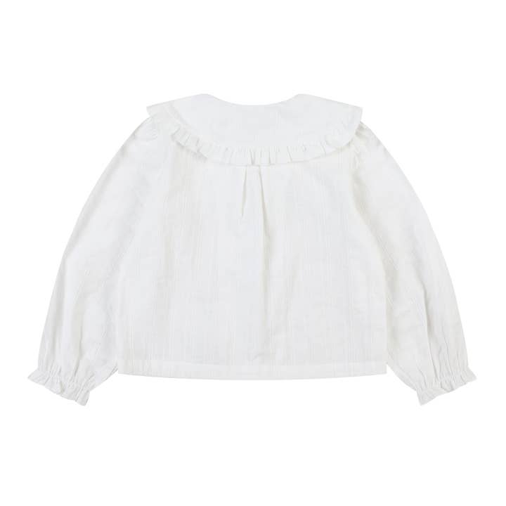 ToTo Heros - Wholesale Button Down Shirt - Kids - Reese Wide Collar Cropped Blouse2