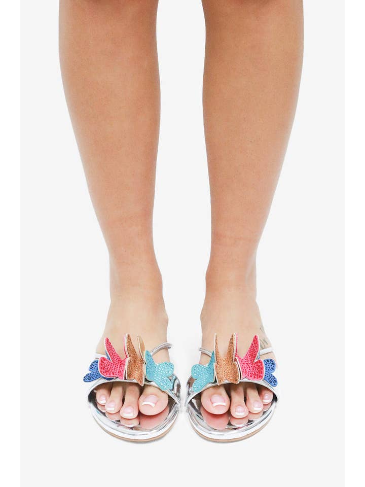 Lemonade Shoes - Wholesale Sandals - Women's - SABETHA - Sandals w/ Sparkling Butterfly Embellishment15