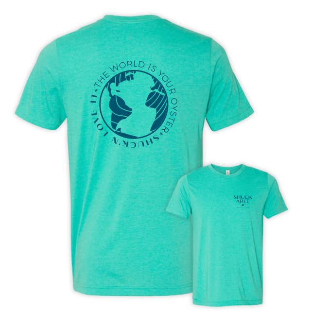 The World Is Your Oyster Shuck'n Love It Tee - Navy Imprint for wholesale by Shuckable