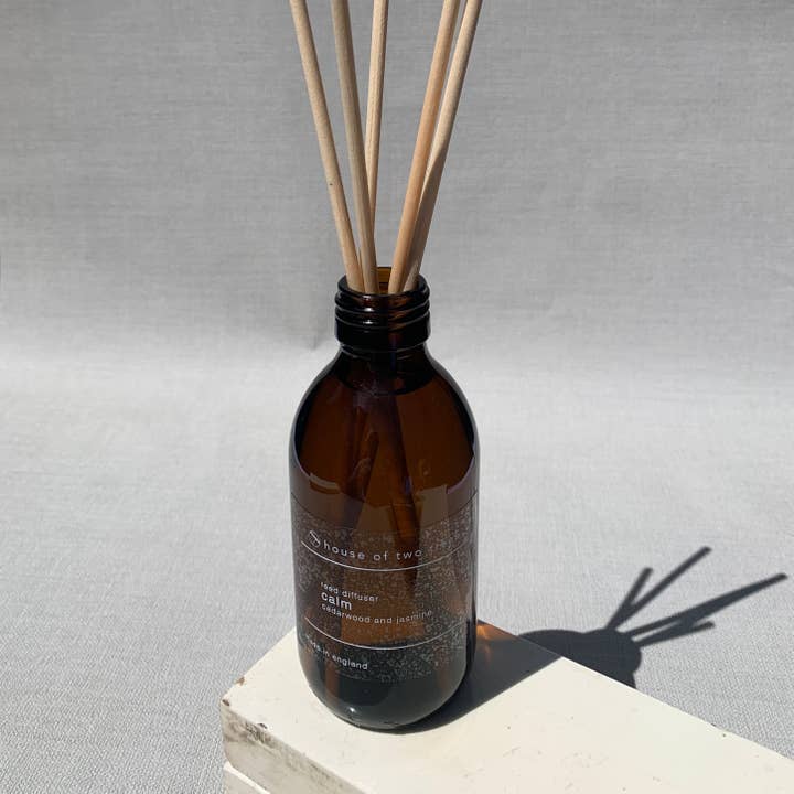 calm | cedarwood and jasmine | reed diffuser for wholesale by House of Two Trees