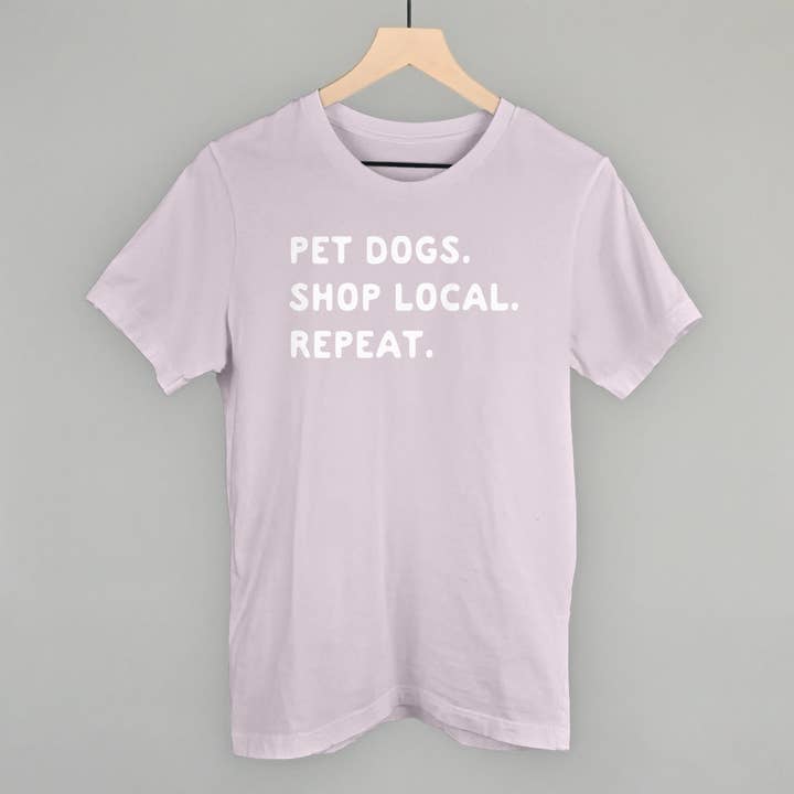 Ivy + Cloth - Wholesale Screen Printed T-Shirt - Unisex - Pet Dogs. Shop Local. Repeat.