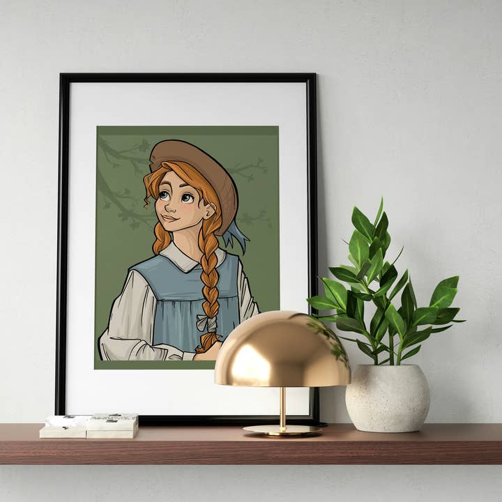 Anne with an E -Print 11x14 inch print for wholesale by Karen Hallion Illustration