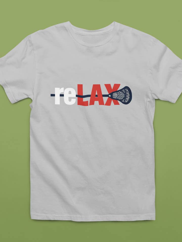 T-shirt de lacrosse avec logo Youth reLAX Wear pour la vente par reLAX Wear