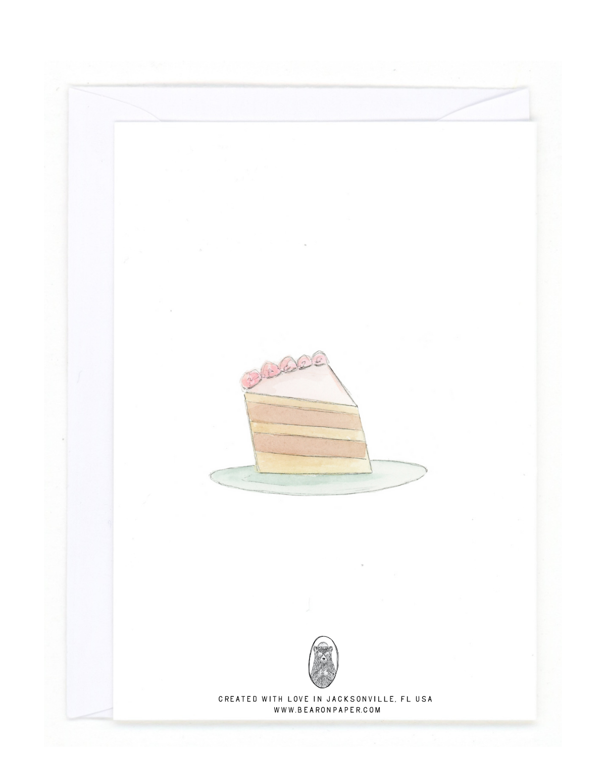 Bear on Paper - Wholesale Wedding Card - "Let Them Eat Cake"1