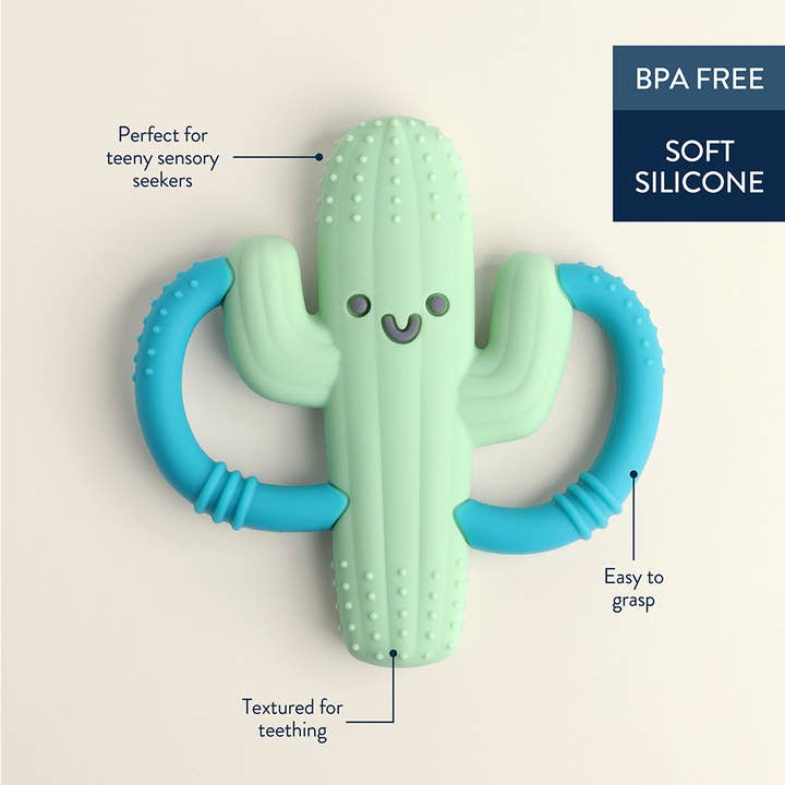 Itzy Ritzy - Vente Anneau de dentition sans clip – bébé - Cactus Chew Crew®4