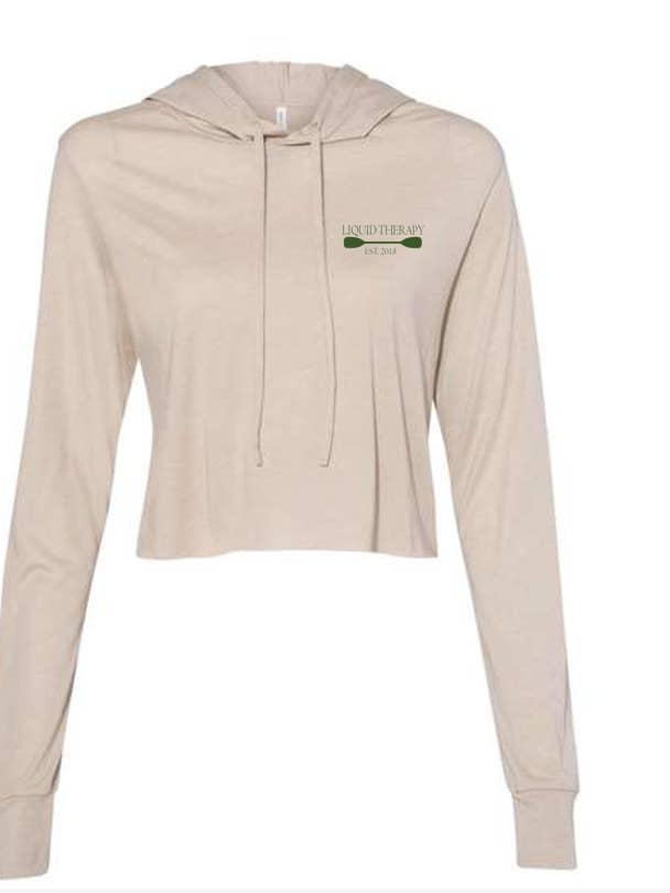 Mountain Peace Crop Long Sleeve Hoodie for wholesale by Liquid Therapy Clothing