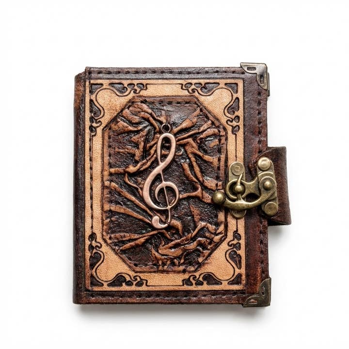 Treble Clef, mini taccuino in pelle per schizzi per la vendita all'ingrosso da parte di ML Marcaleather