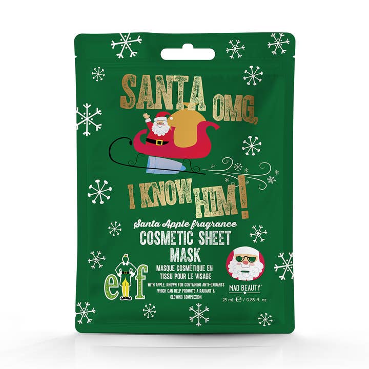 Mad Beauty Warner Bros Elf Santa Cosmetic Sheet Mask for wholesale by Mad Beauty