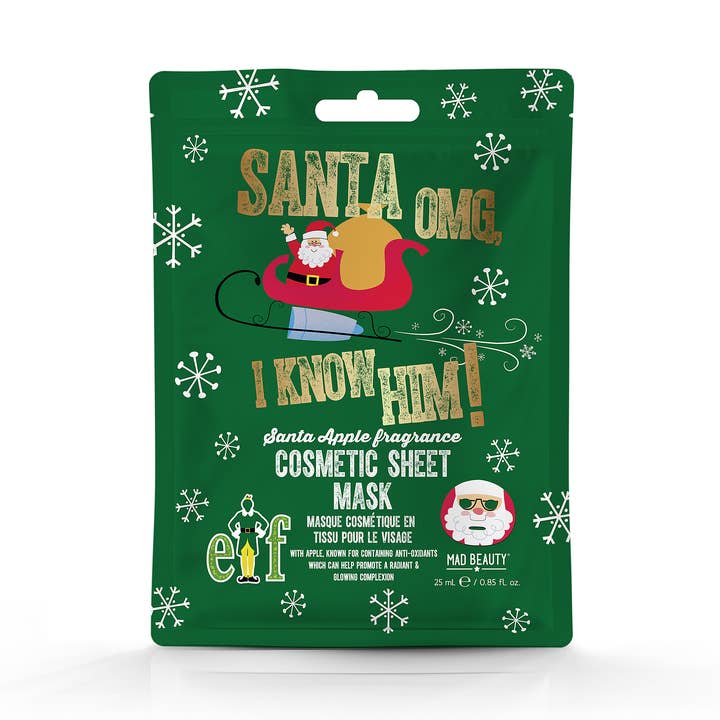 Mad Beauty Warner Elf Santa Cosmetic Sheet Mask for wholesale by Mad Beauty USA LLC
