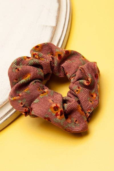 JOSSLYN by wall to wall - Wholesale Scrunchie - Women's - SOFTEST PATTERN FLOWER DESIGN SCRUNCHES | 40S7022
