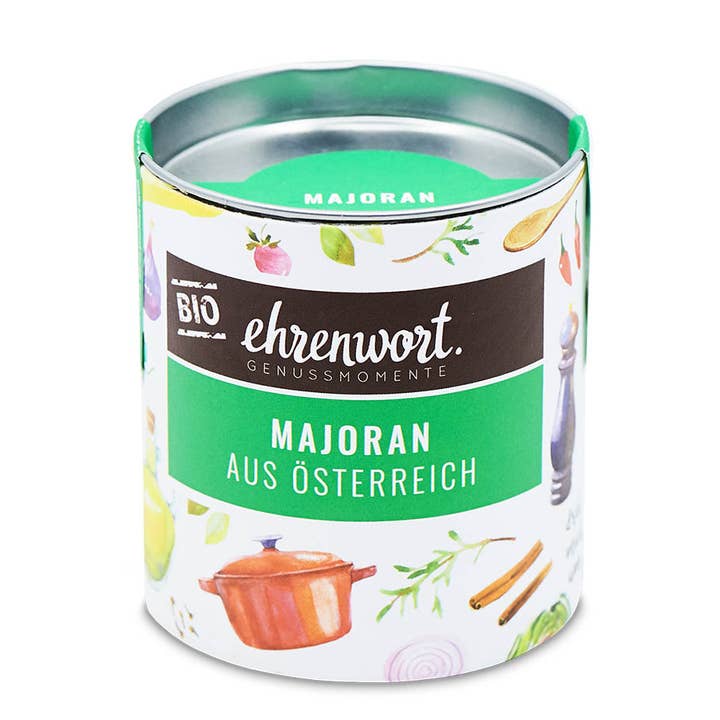 Maggiorana biologica dall'Austria per la vendita all'ingrosso da parte di ehrenwort. Genussmomente