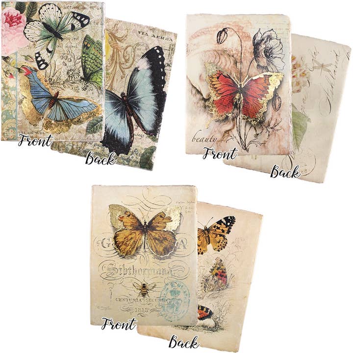 Vintage Butterfly Gold Embossed Journal - ASE150 for wholesale by World Buyers