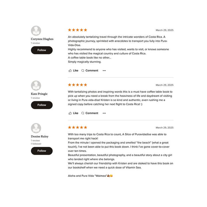 The Sunset Shop - Wholesale Display Book - Costa Rica Coffee Table Book - SLICE OF PURA VIDA-DISE36