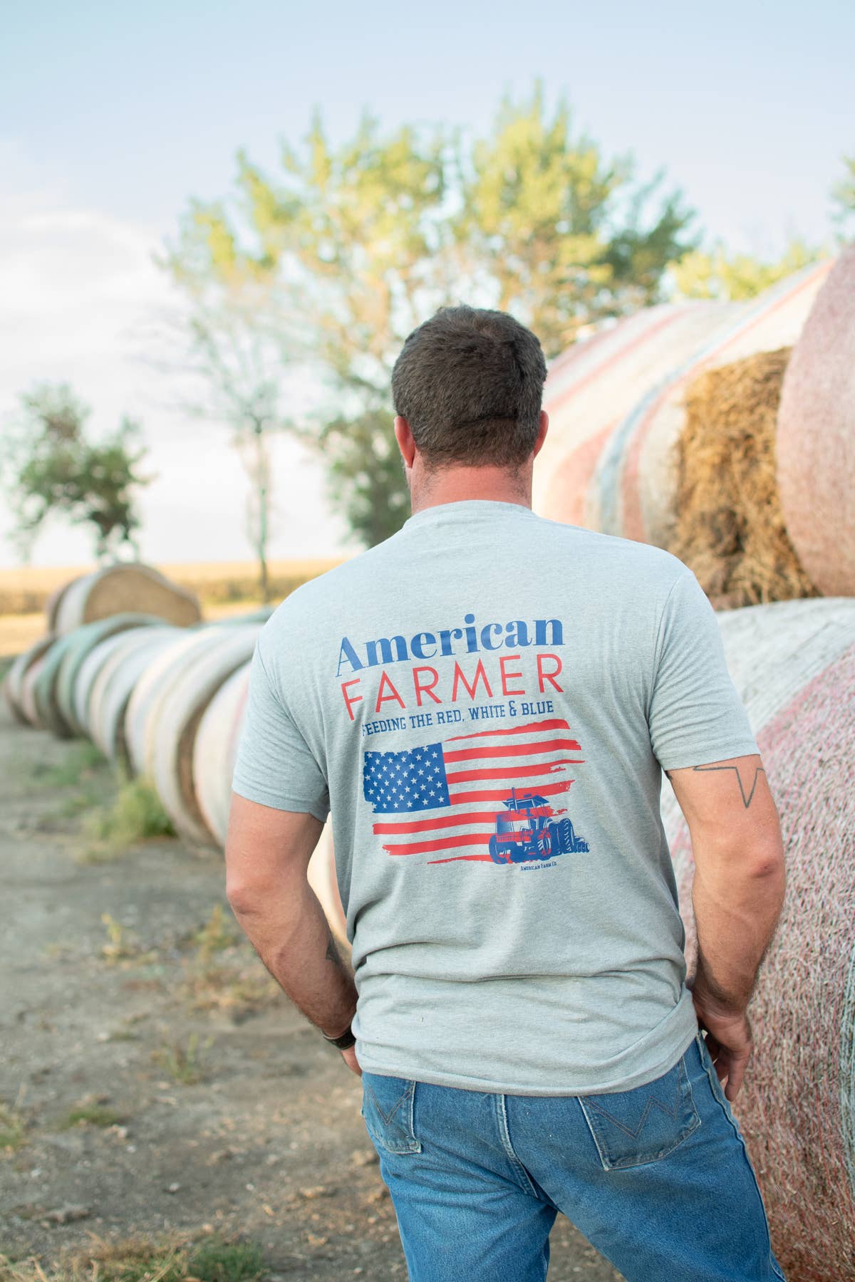 American Farm Company - Vendita all'ingrosso Maglietta serigrafata - Uomo - T-shirt grafica Graphic Western 'American Farmer'5