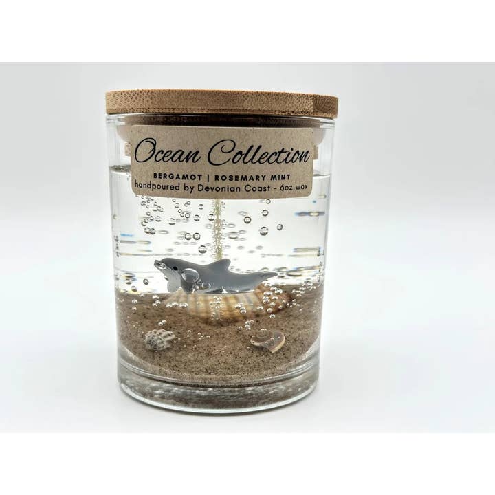 Devonian Coast - Wholesale Novelty Candle - Dolphin Beach Gel Candle – Medium 6oz Wax3