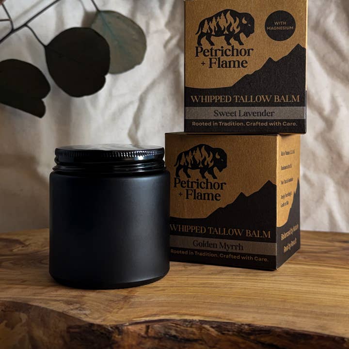 Whipped Tallow Balms for wholesale by Petrichor+Flame