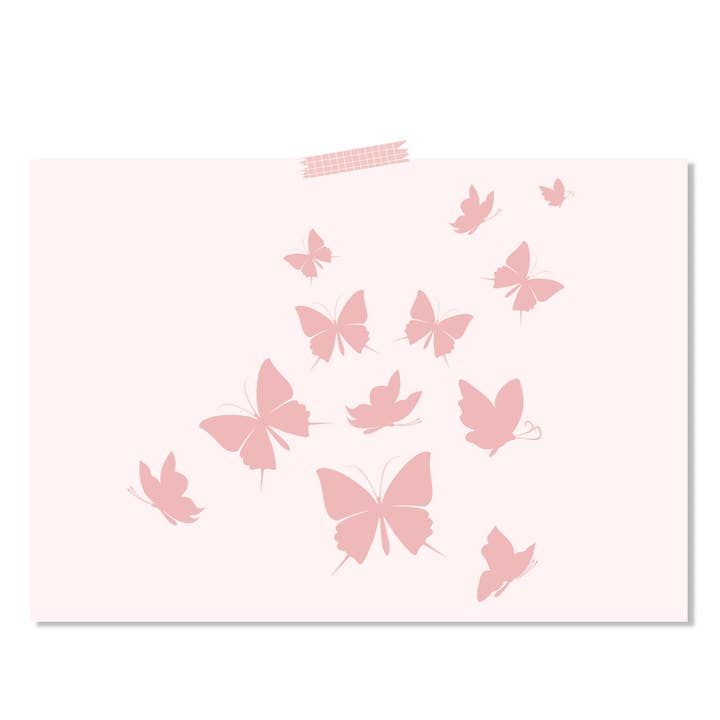 Dorm Decor Wall Art Pink Butterflies Poster Girls Room for wholesale by 527 Photo