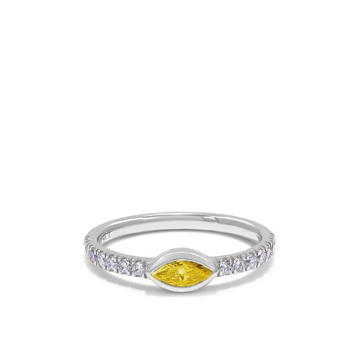 The Sutton Ring - Gold Carat Couture Yellow Lab Grown Diamond Stackable Ring for wholesale by Lolovivi Jewelry