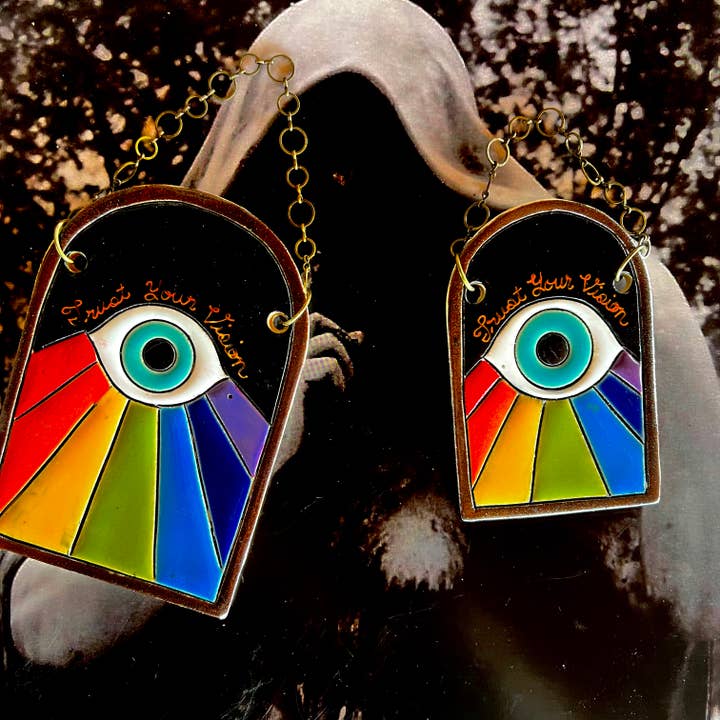 Keramisk vægophæng „Trust Your Vision“ for engroshandel hos Tough Kitty Designs