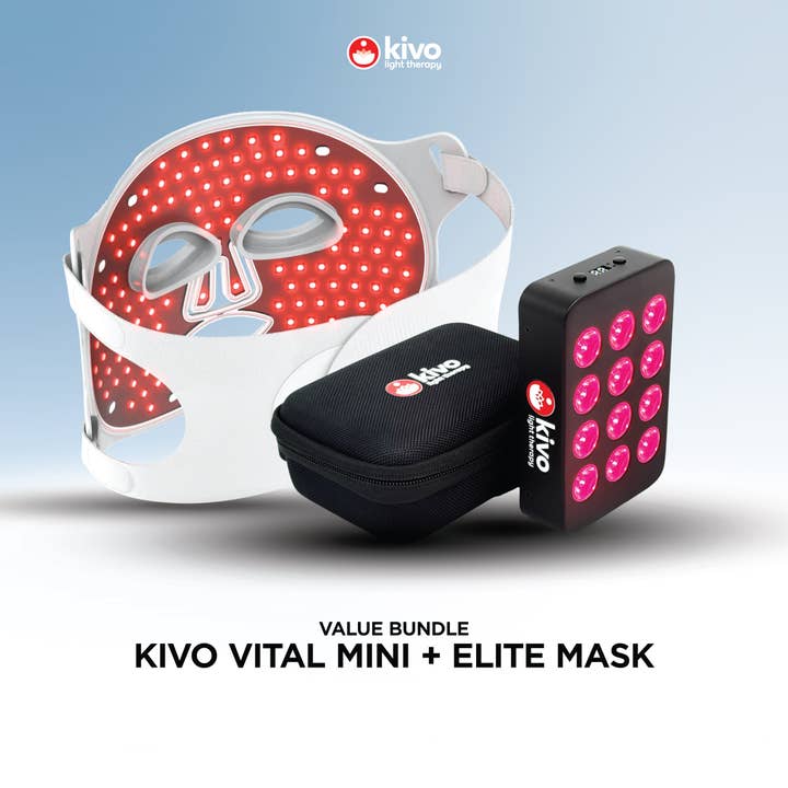Kivo Elite Mask + Mini Bundle for wholesale by Kivo Red Light Therapy