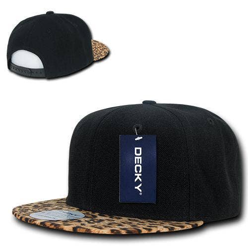 The Park Wholesale - Wholesale Trucker Hat - Unisex - Decky 987 Animal Print Snapback Hat Flat Bill Cap Leopard5
