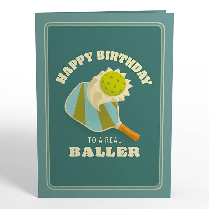 Lovepop Cards - Wholesale Birthday Card - Pickleball Birthday Baller Pop-up Card 5x7", Game Day4