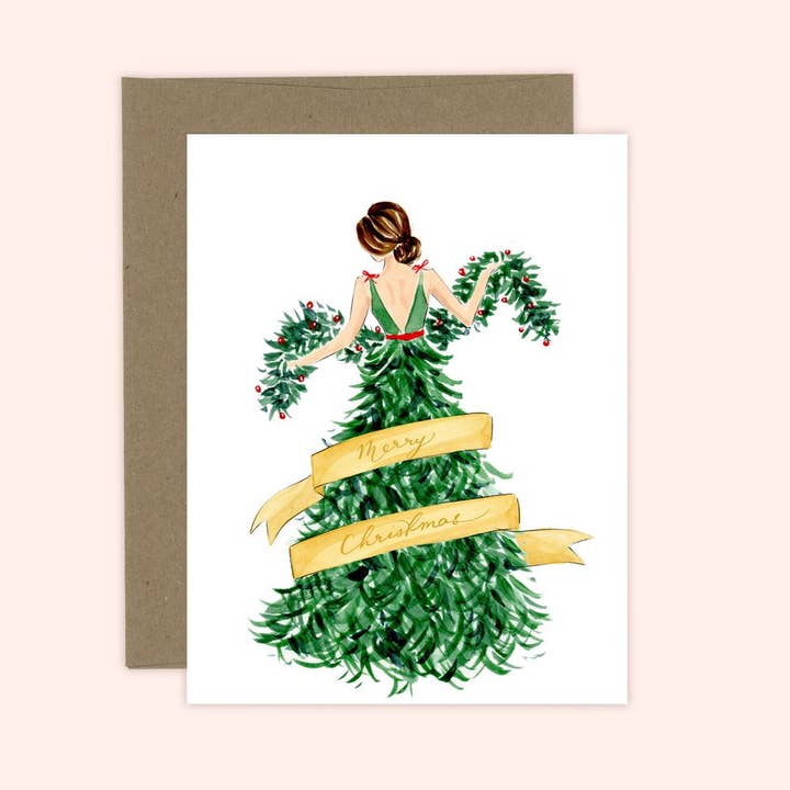 God jul mode klänningskort för wholesale av Almeida Illustrations
