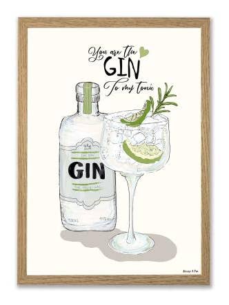 You are my gin A4 poster for wholesale by Mouse and Pen Illustration ApS