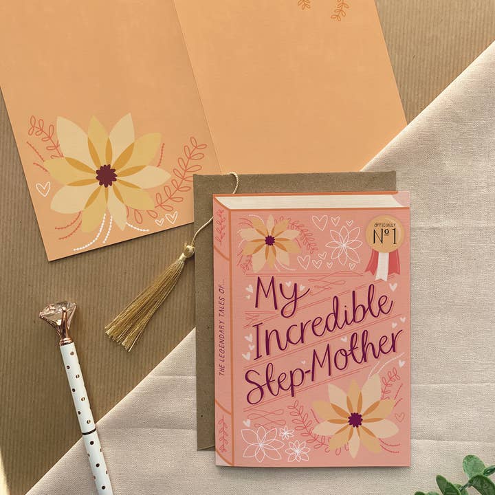 Two For Joy Illustration - Wholesale Mother's Day Card - My Incredible Step-Mother – Luxury Book Greeting Card1