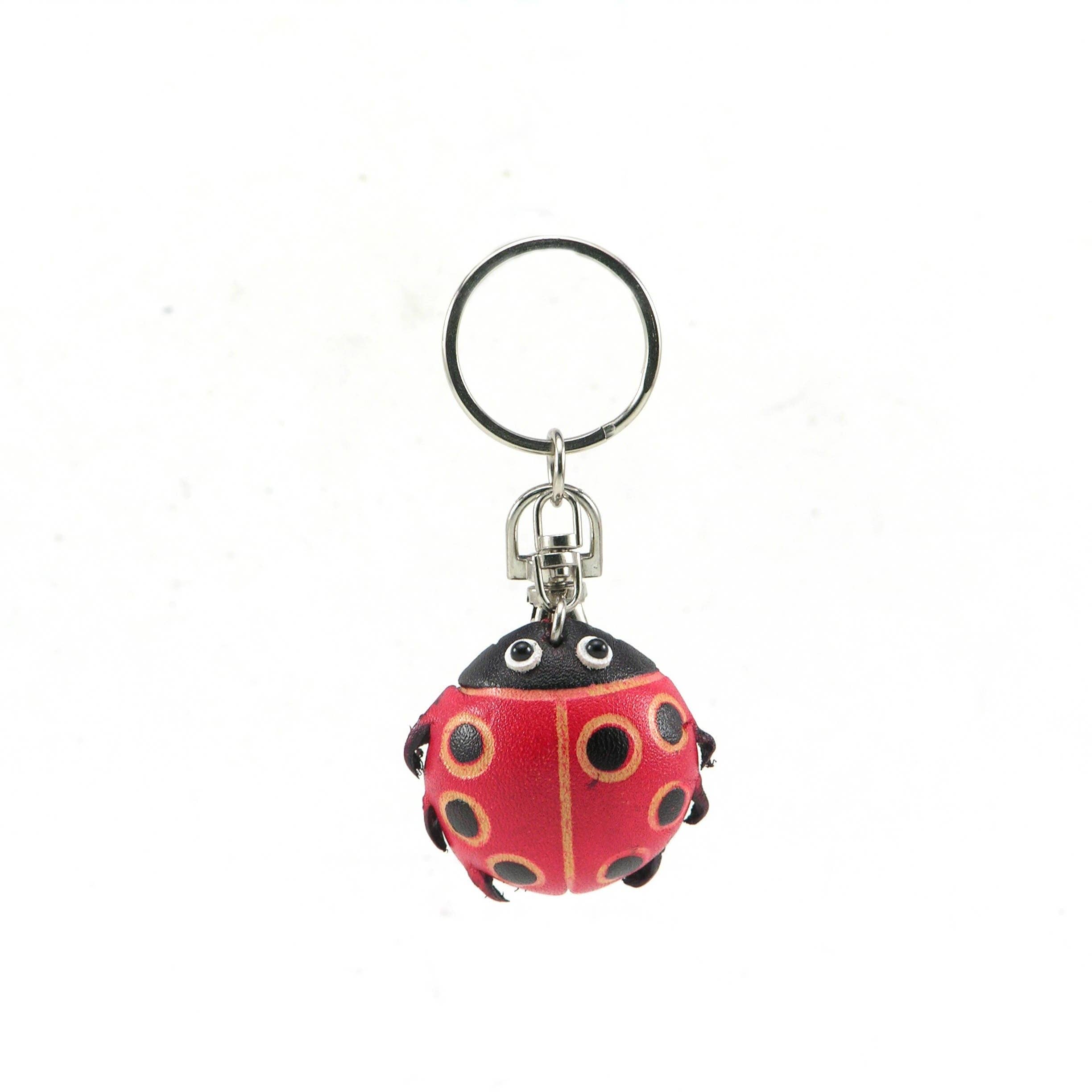 Sunflower Handmade leather inc - Wholesale Keychain - Women's - Leather Ladybug Key Chain - KC4109