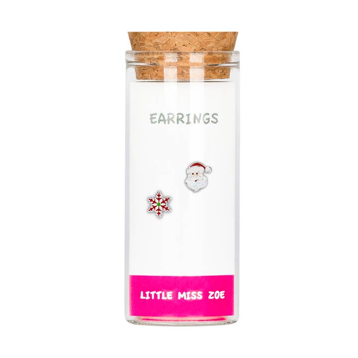 Sterling Silver Stud Earrings - Snowflake/Santa for wholesale by Little Miss Zoe