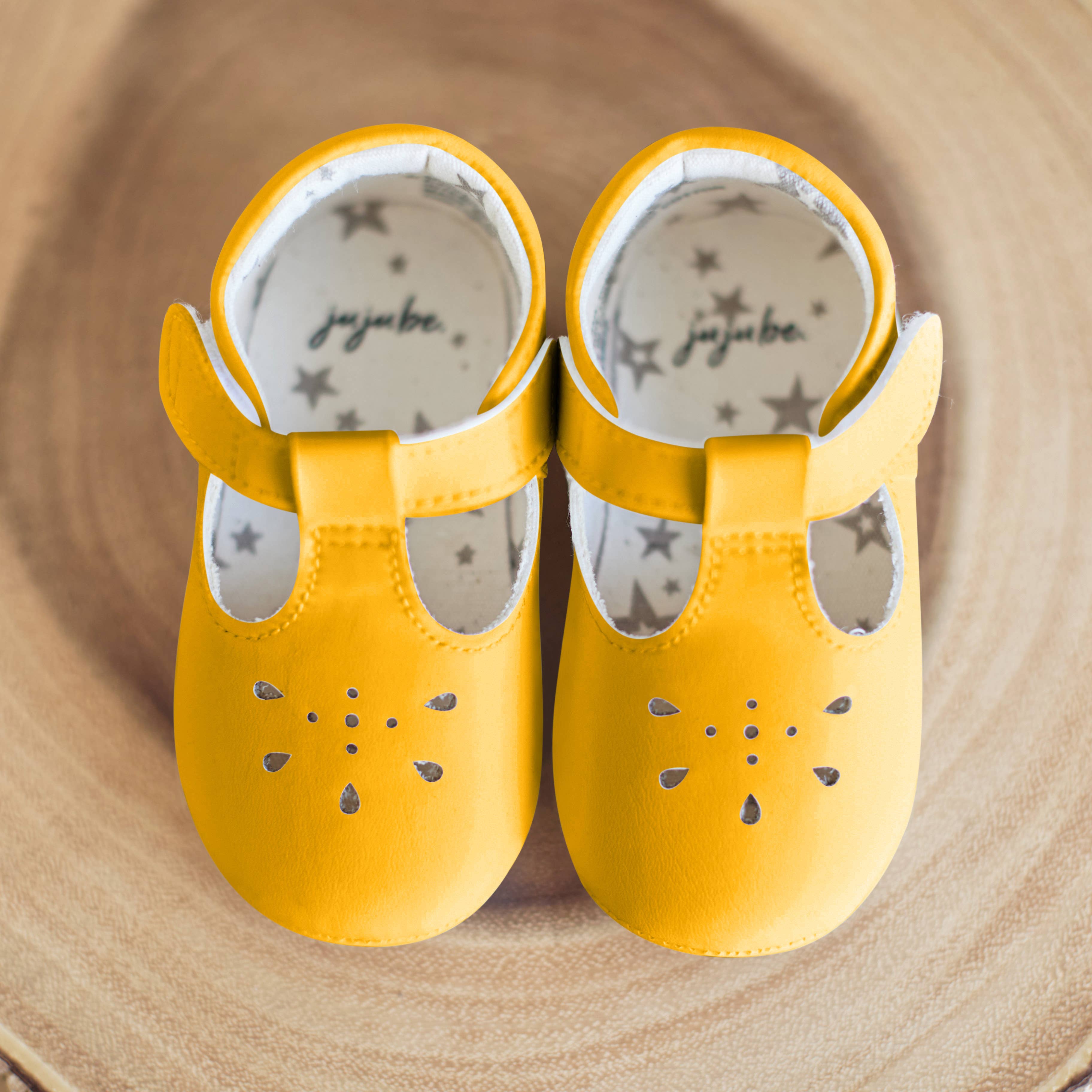 JuJuBe - Wholesale Crib Shoes - Baby - Eco Steps - Mary Jane Sunflower Yellow8