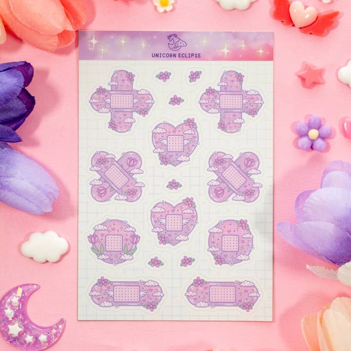 Feuille d'autocollants de pansements pour la vente par Unicorn Eclipse