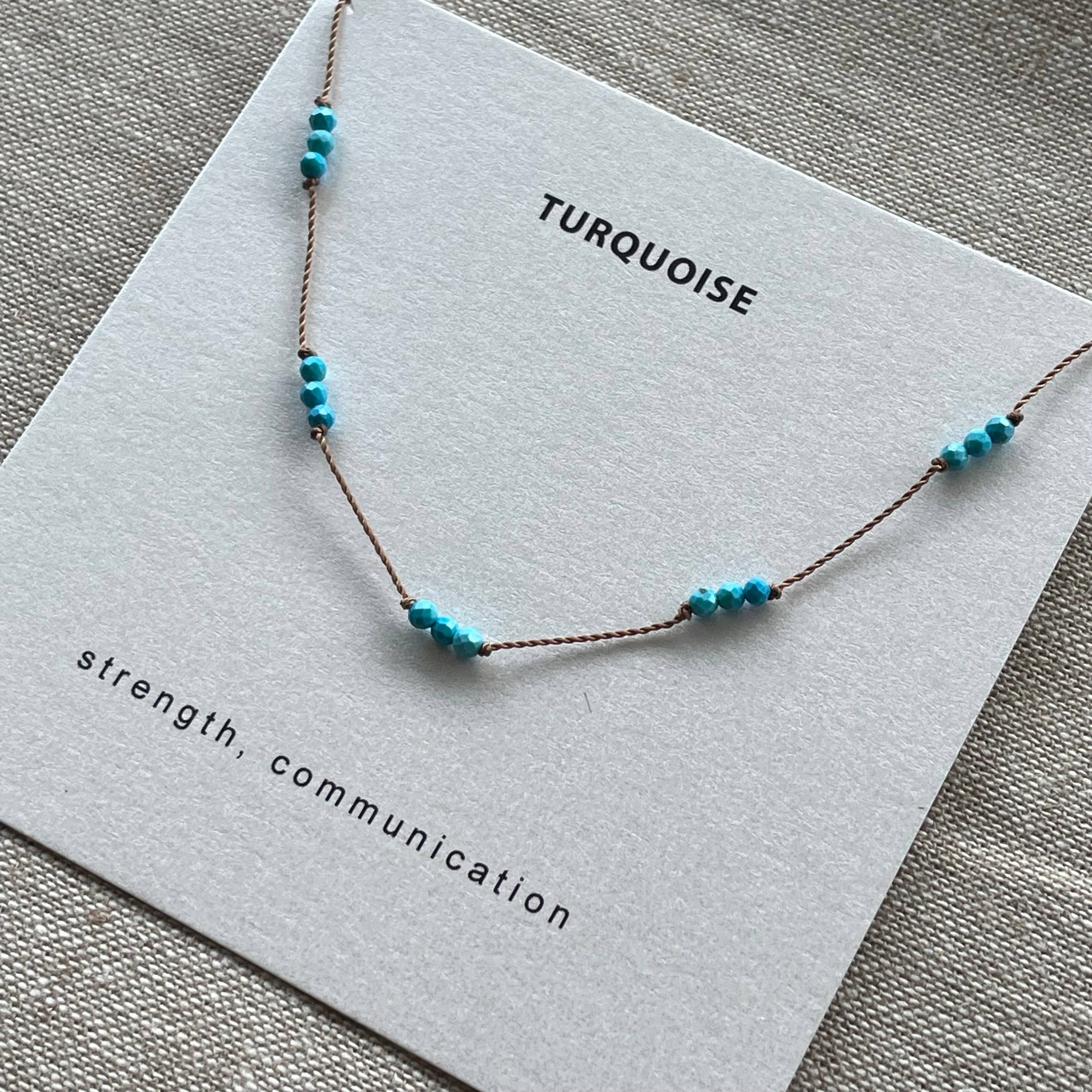 Soulsilk - Wholesale Beaded/Pearl Necklace - Turquoise Knotted Necklace- Strength1
