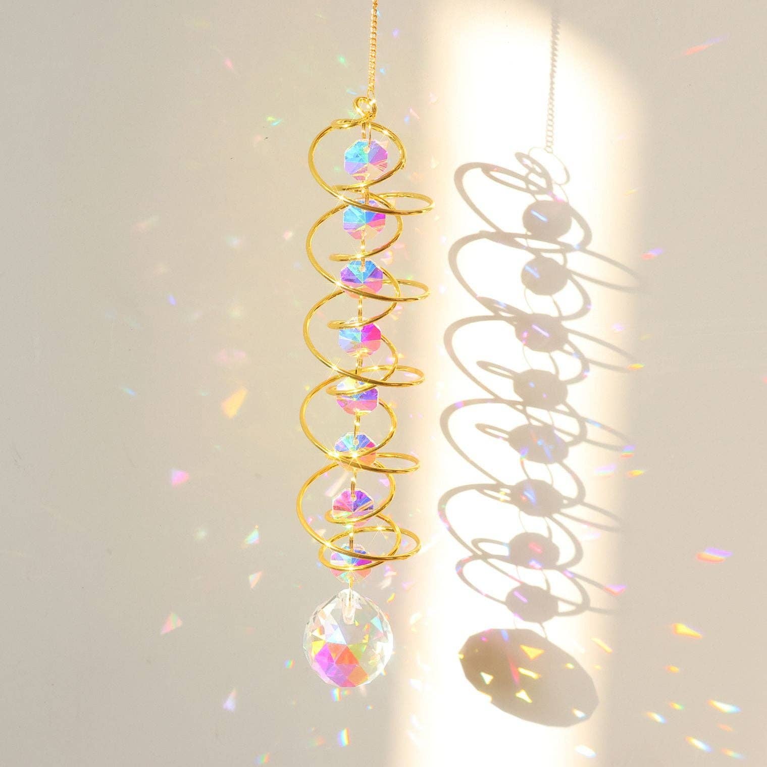 Dipped Shop - Wholesale Suncatcher - Rainbow Crystal Helical Suncatcher DP25D6916