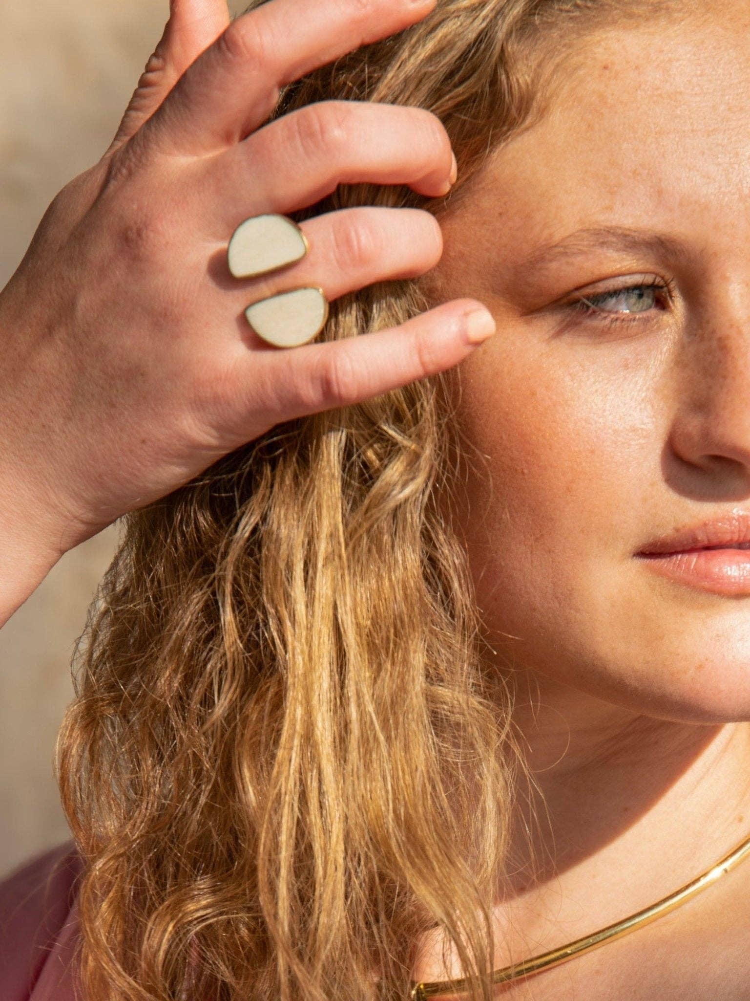 Lamu Brand - Wholesale Cocktail/Statement Ring - Bupe White Ring2