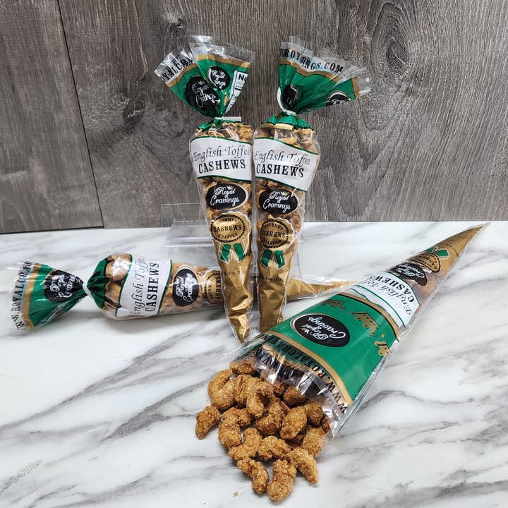Cashews - English Toffee 4oz for wholesale by Royal Cravings