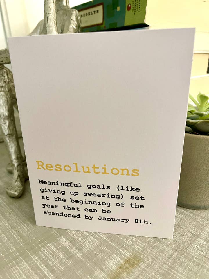 Humoristische wenskaart voor het nieuwe jaar voor wholesale door Bad Cards Boutique