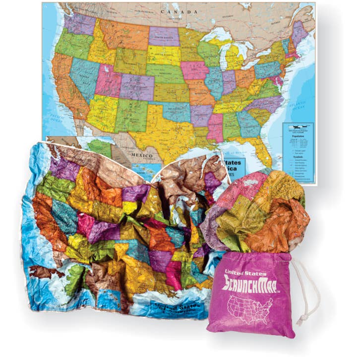 United States ScrunchMap for wholesale by Waypoint Geographic