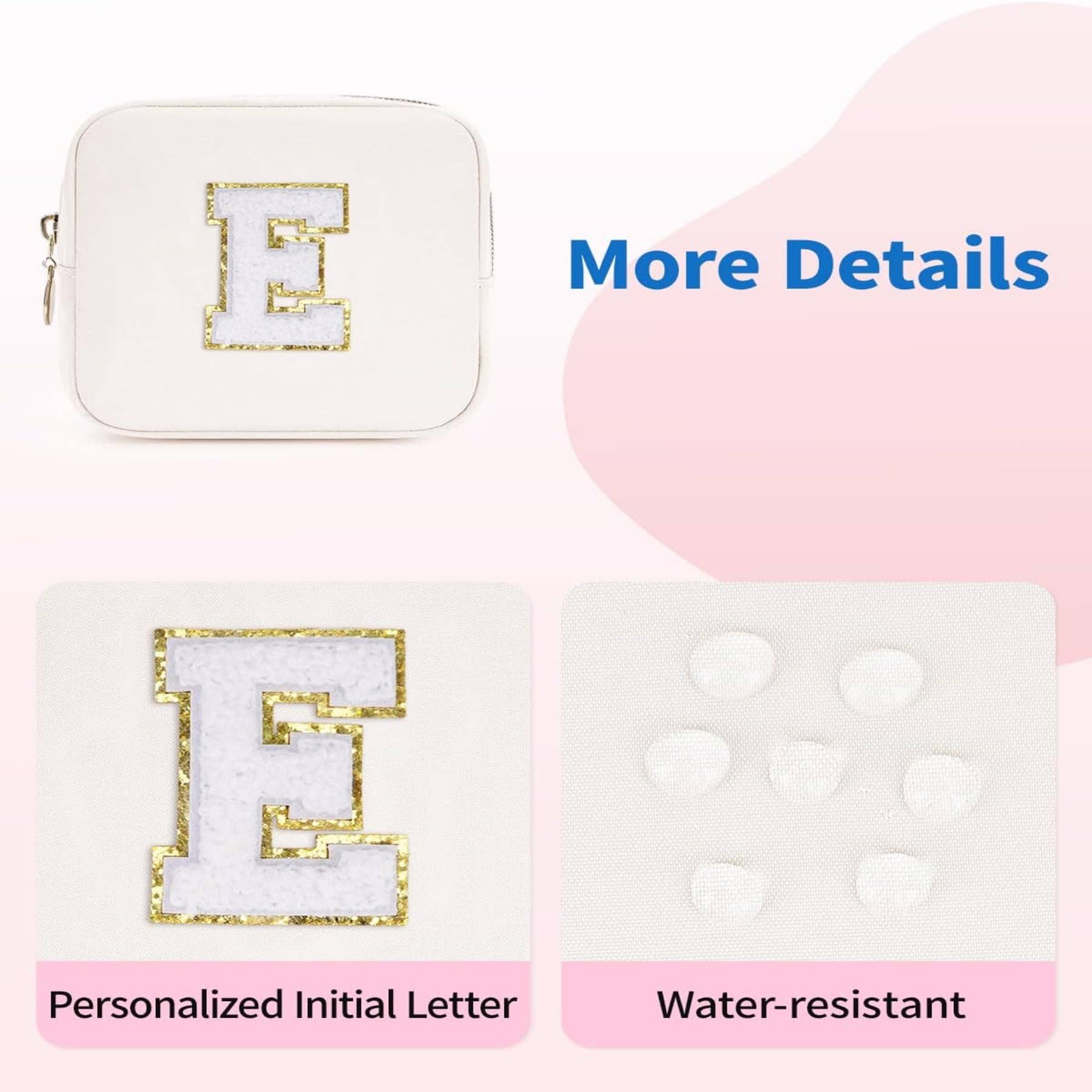 wandf – Großhandel Schmink-/Kosmetiktasche – Personalisierte Monogramm-Tasche Mini Initialen Schminktasche18