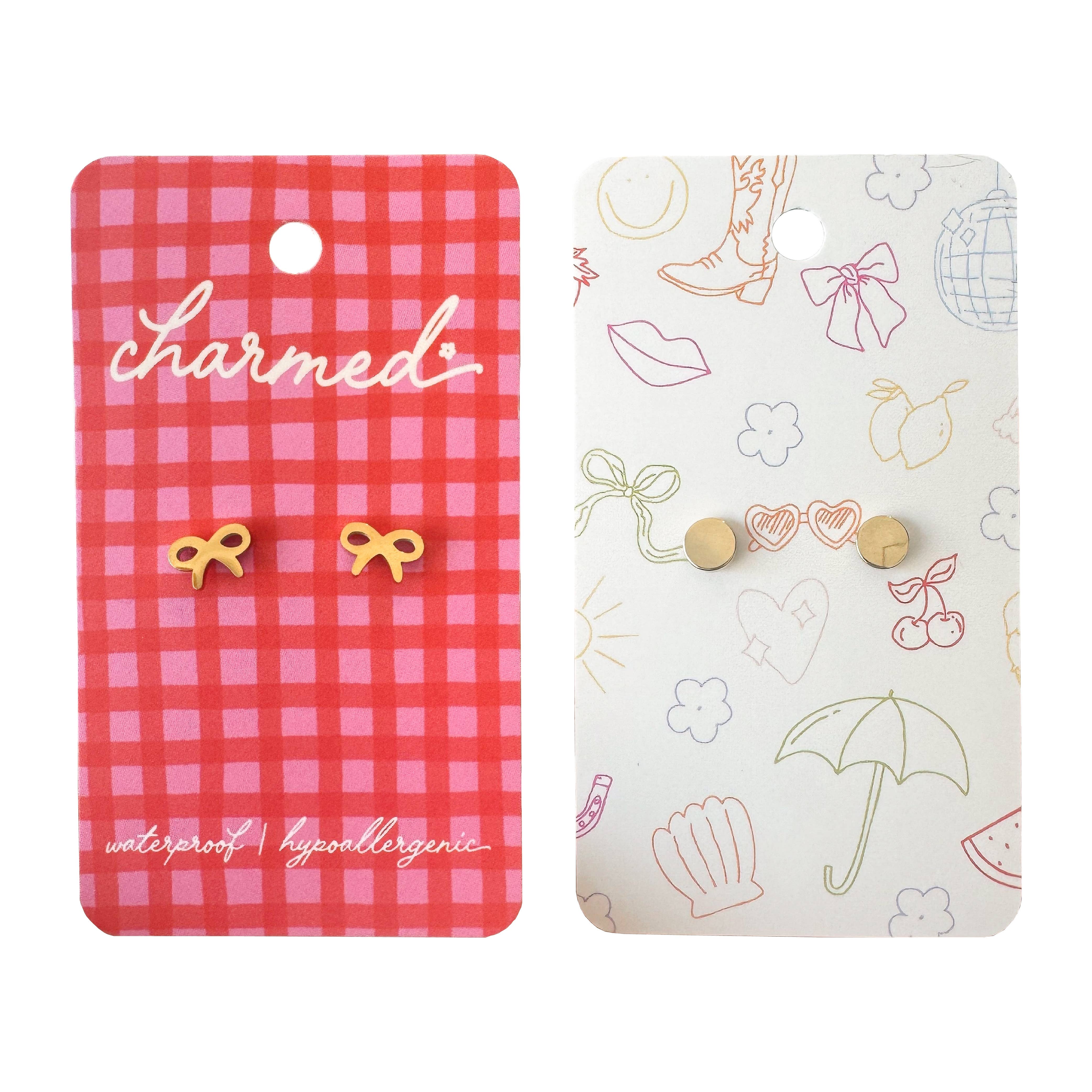Shop Charmed Co – wholesale Stud/post earrings – Bows | Hypoallergenic & Screw-back1