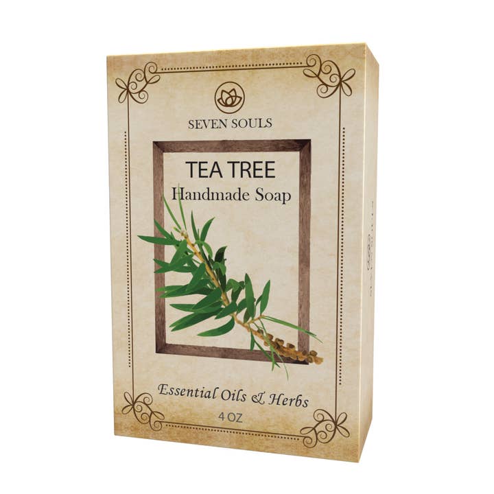 TEA TREE Handmade Soap with Essential Oils for wholesale by Seven Souls Botanicals