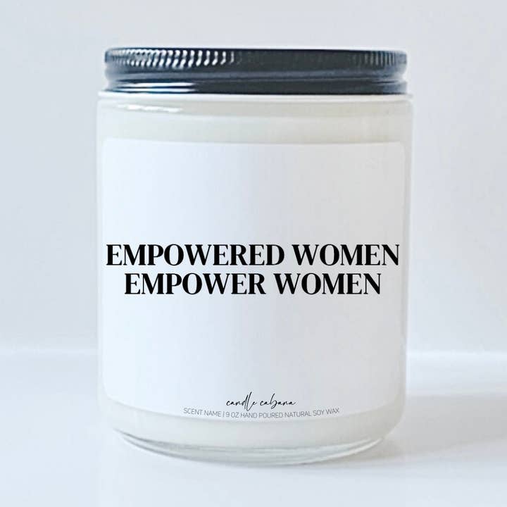 Femmes autonomes, émanciper les femmes - Bougie au soja naturelle végétalienne pour la vente par Candle Cabana